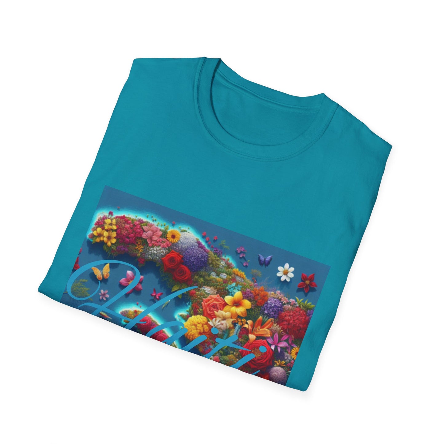 Floral Paradise Unisex Softstyle T-Shirt - Colorful Nature Design
