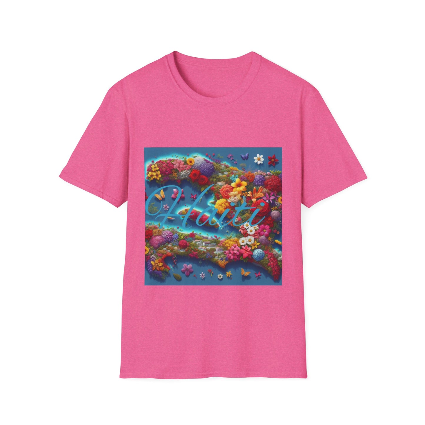 Floral Paradise Unisex Softstyle T-Shirt - Colorful Nature Design