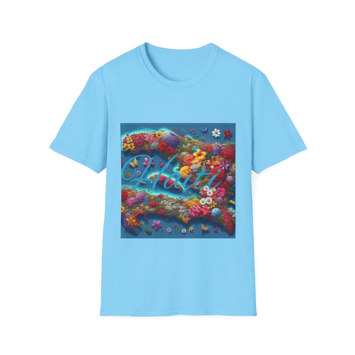 Floral Paradise Unisex Softstyle T-Shirt - Colorful Nature Design