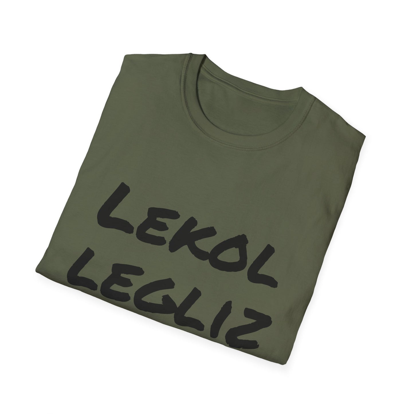 Inspirational Unisex Softstyle T-Shirt - 'Lekol Legliz Lakay'