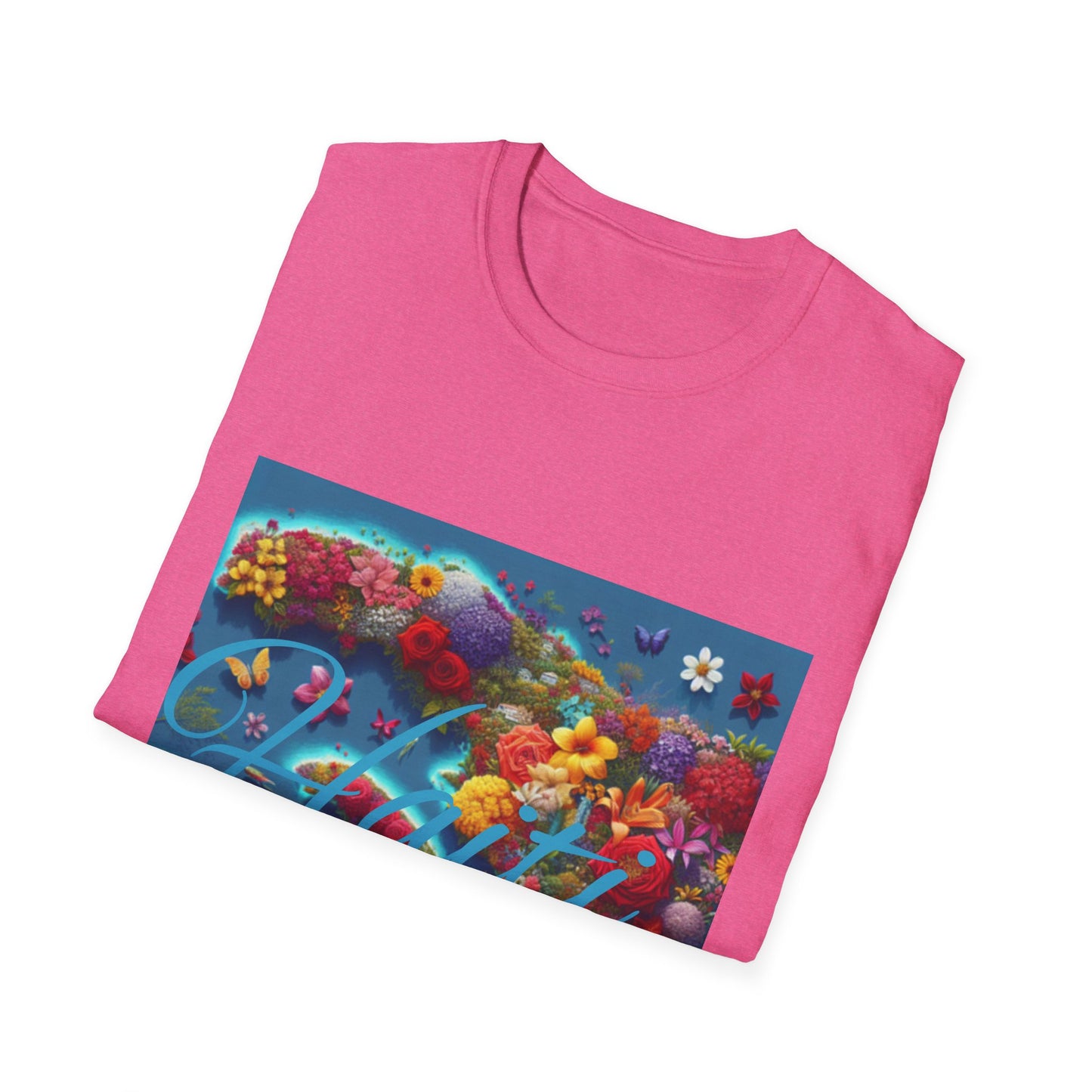 Floral Paradise Unisex Softstyle T-Shirt - Colorful Nature Design