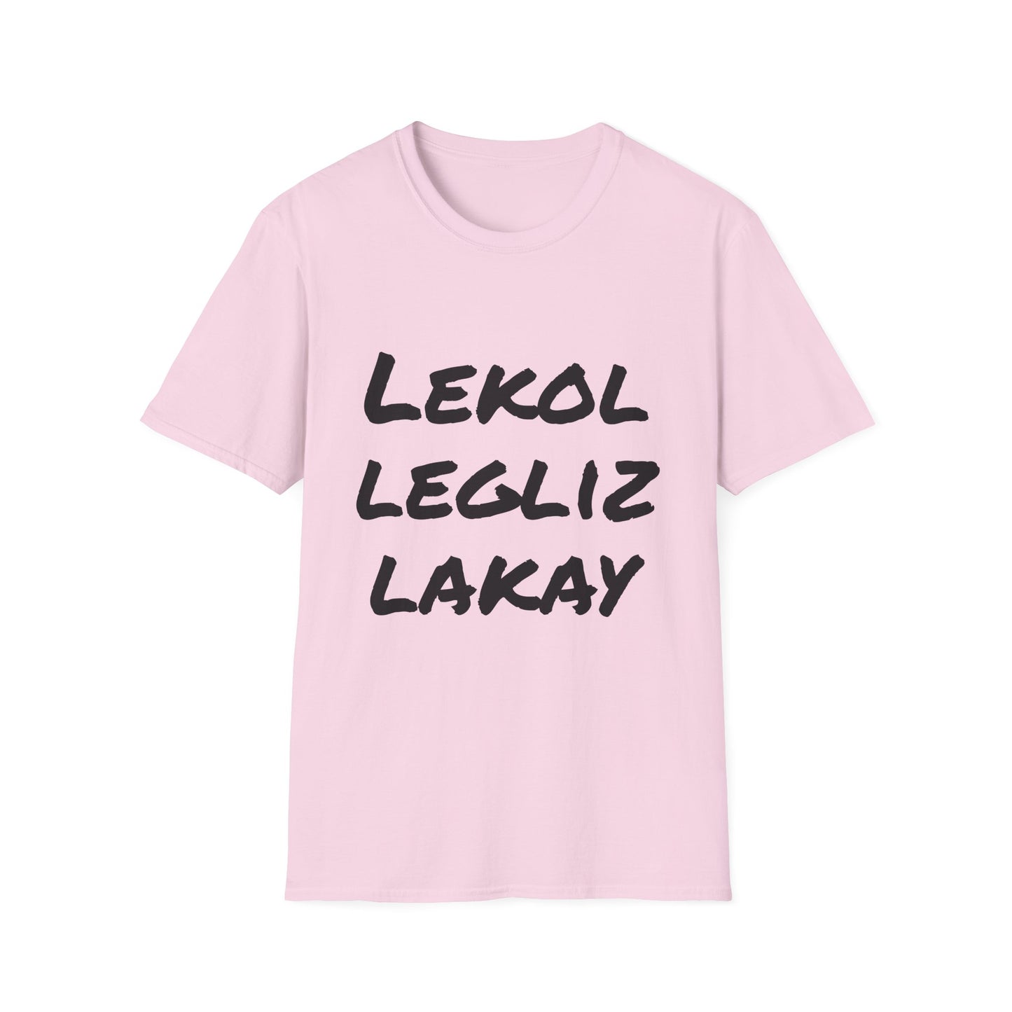 Inspirational Unisex Softstyle T-Shirt - 'Lekol Legliz Lakay'