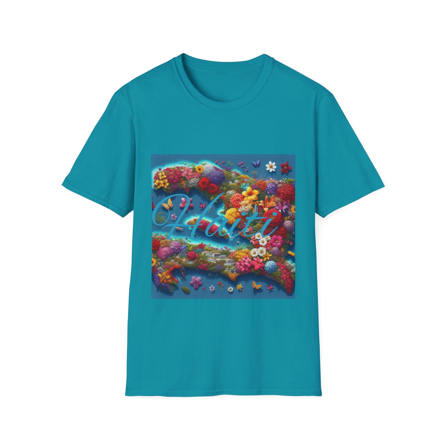 Floral Paradise Unisex Softstyle T-Shirt - Colorful Nature Design