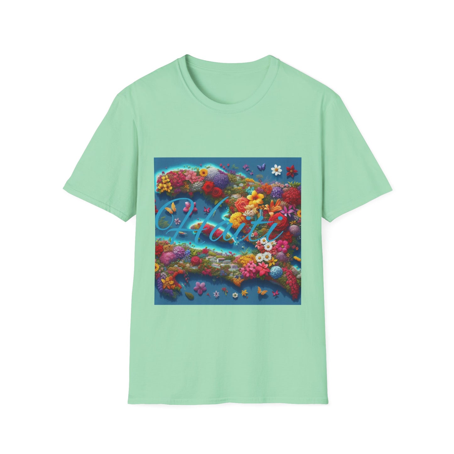Floral Paradise Unisex Softstyle T-Shirt - Colorful Nature Design