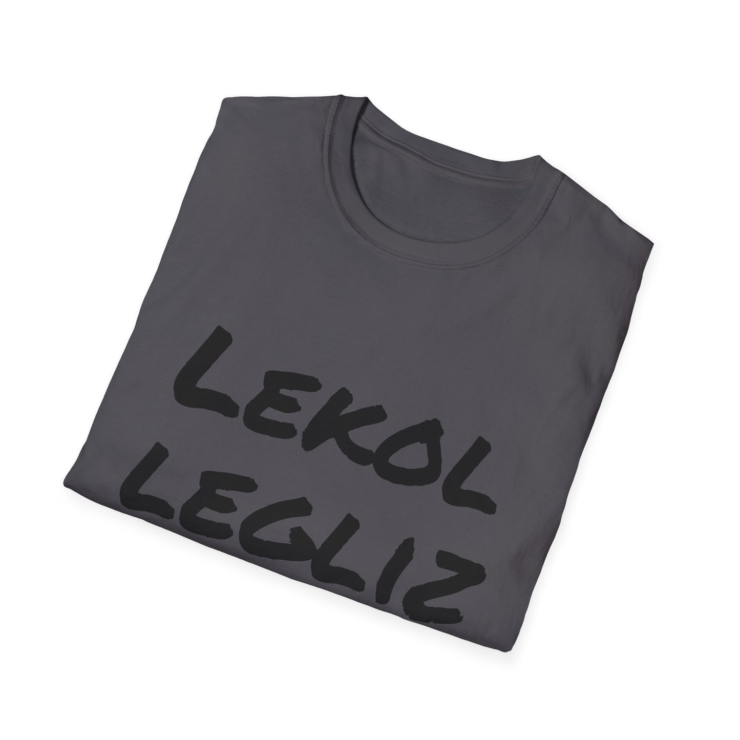 Inspirational Unisex Softstyle T-Shirt - 'Lekol Legliz Lakay'
