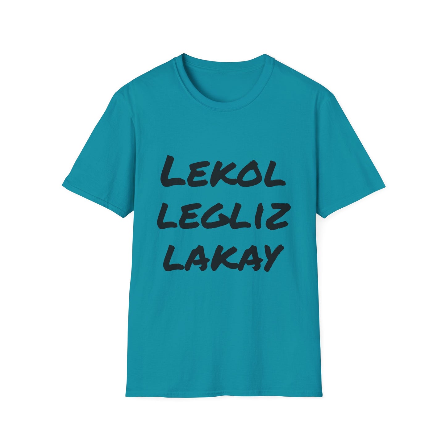 Inspirational Unisex Softstyle T-Shirt - 'Lekol Legliz Lakay'