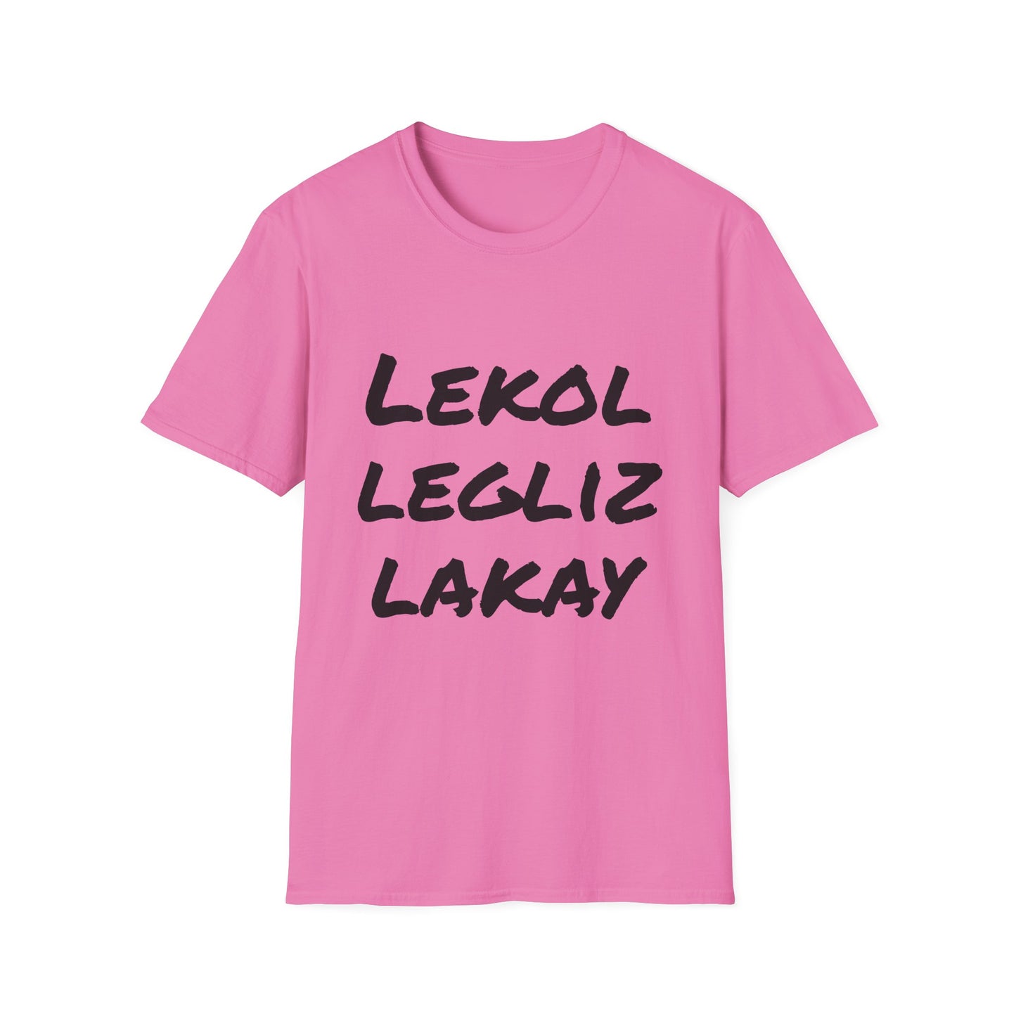 Inspirational Unisex Softstyle T-Shirt - 'Lekol Legliz Lakay'