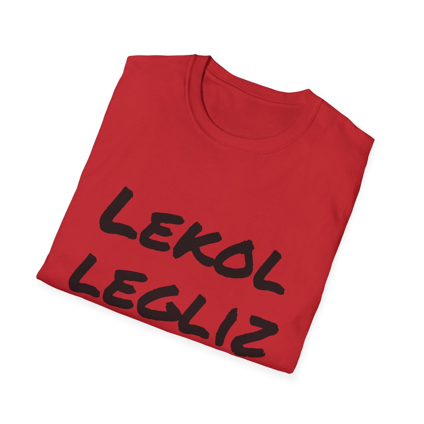 Inspirational Unisex Softstyle T-Shirt - 'Lekol Legliz Lakay'