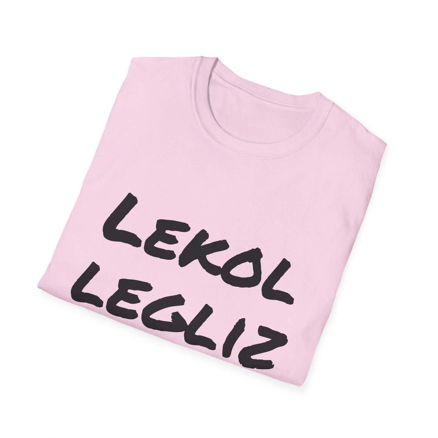 Inspirational Unisex Softstyle T-Shirt - 'Lekol Legliz Lakay'