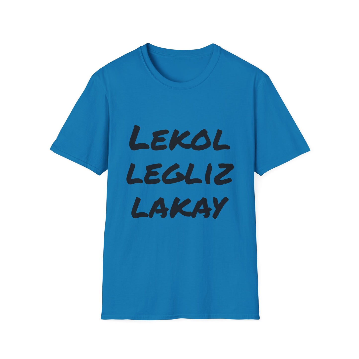 Inspirational Unisex Softstyle T-Shirt - 'Lekol Legliz Lakay'